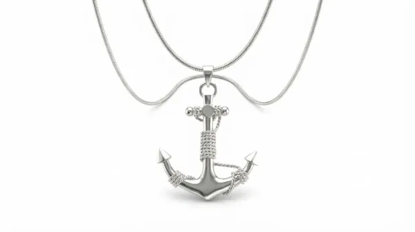 Halskette Calypso 925 Sterling Silber mit Anker Anhänger